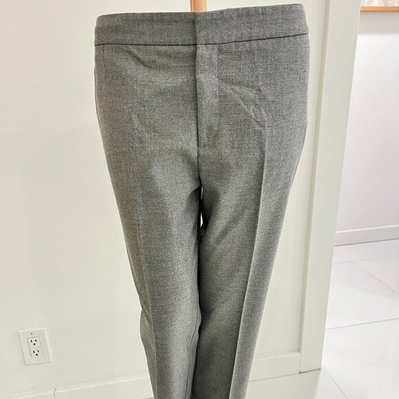 ZARA BASIC Light Gray Flannel Trouser/Pants SZ L - Picture 1 of 7